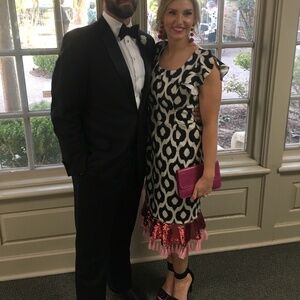 Sachin & Babi cocktail dress with sequins and fringe